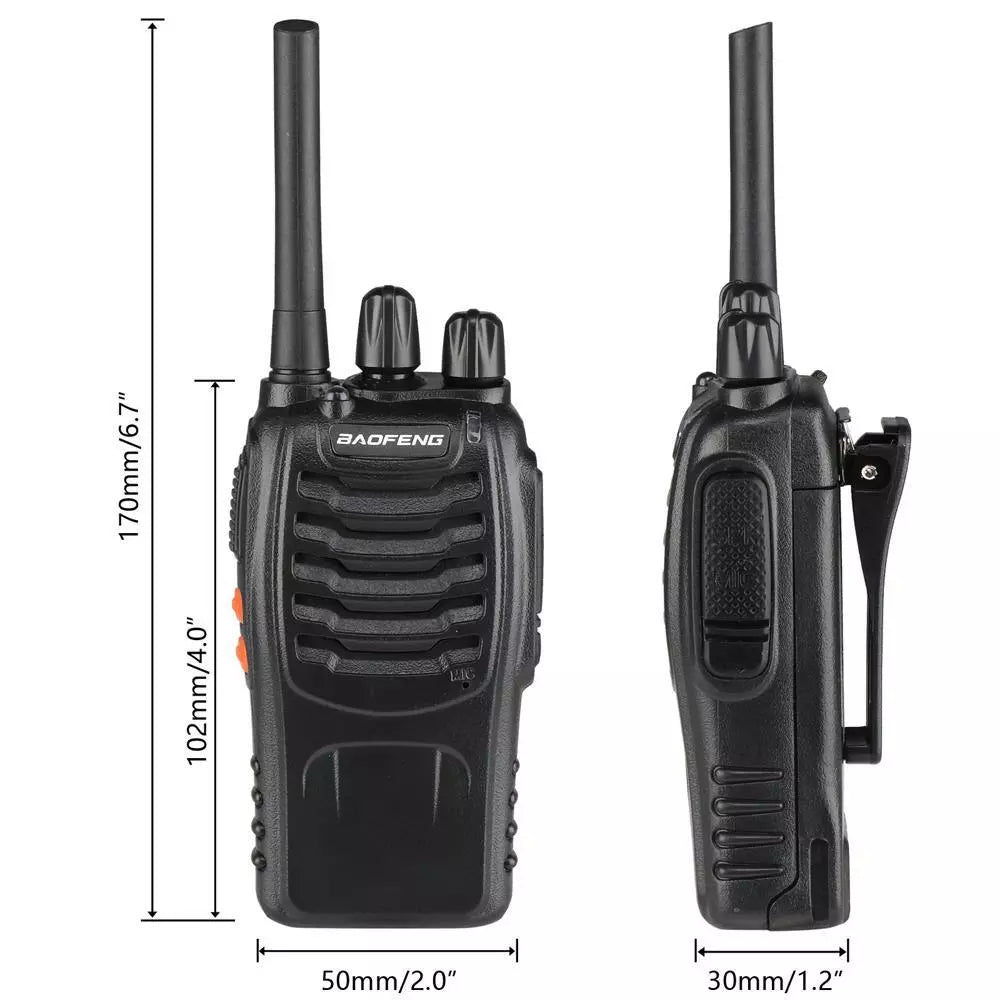 2 x Walkie Talkies Long Range Two Way Radio PMR 16CH w/Headsets