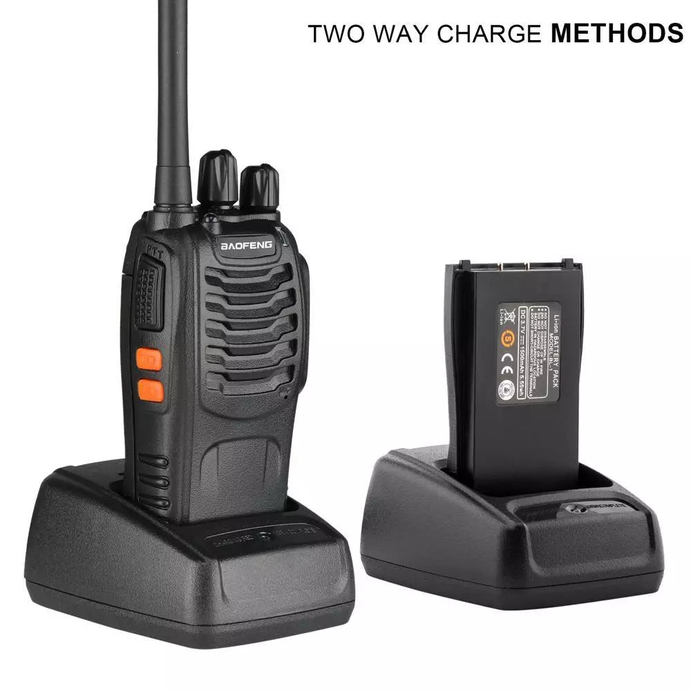 2 x Walkie Talkies Long Range Two Way Radio PMR 16CH w/Headsets