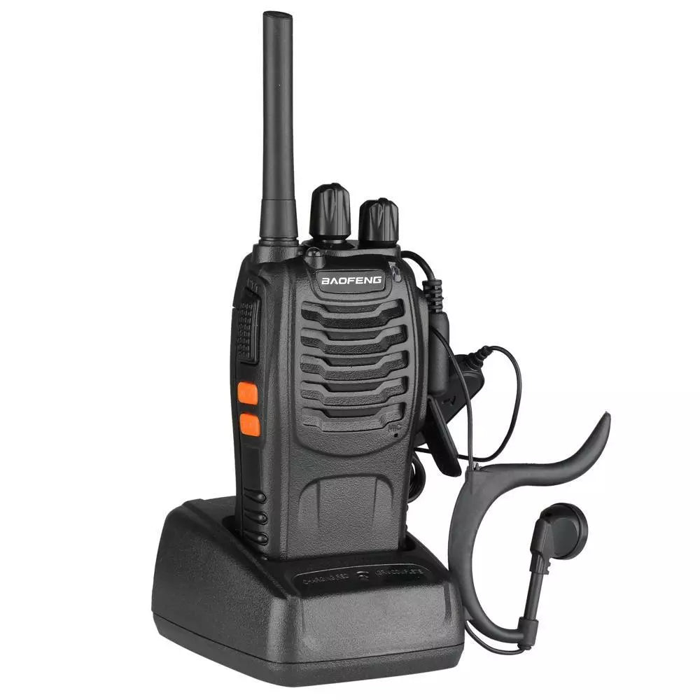 2 x Walkie Talkies Long Range Two Way Radio PMR 16CH w/Headsets