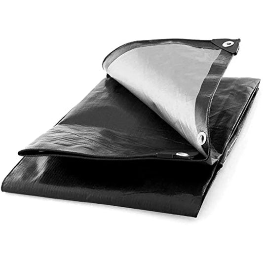 Tarpaulin Extra Heavy Duty Waterproof Cover Tarp 235GSM Ground Sheet Black