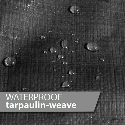 Tarpaulin Extra Heavy Duty Waterproof Cover Tarp 235GSM Ground Sheet Black