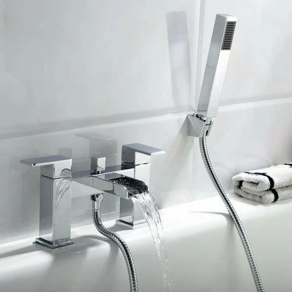 Waterfall Bathroom Shower Mixer Taps Chrome Filler