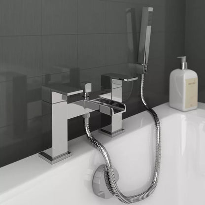 Waterfall Bathroom Shower Mixer Taps Chrome Filler