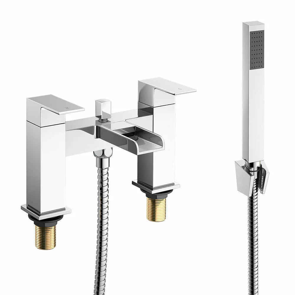 Waterfall Bathroom Shower Mixer Taps Chrome Filler