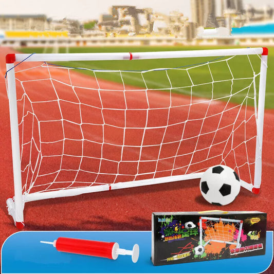 2 Football Ball Goals Post Net Sports Football and Pump  Outdoor Sports