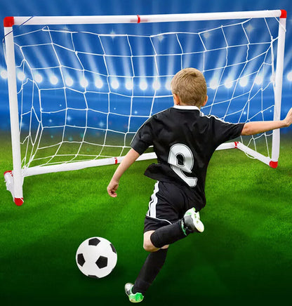 2 Football Ball Goals Post Net Sports Football and Pump  Outdoor Sports