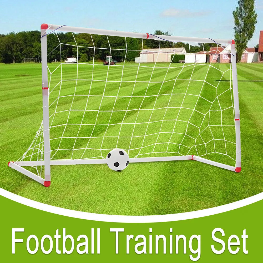 2 Football Ball Goals Post Net Sports Football and Pump  Outdoor Sports