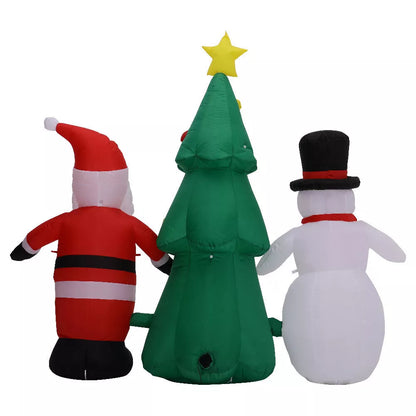 Inflatable Christmas Tree Snowman Santa LED Lights Blow up Xmas Decoration 180cm