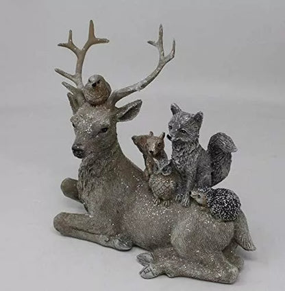 Stag Fox Owl Squirrel Hedgehog Robin Woodland Animals Figurine Ornament 16cm Tal