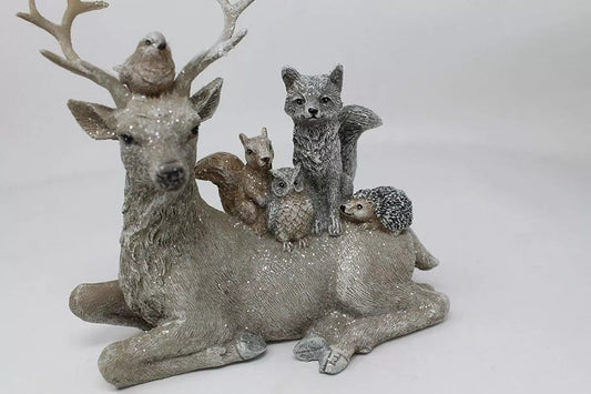 Stag Fox Owl Squirrel Hedgehog Robin Woodland Animals Figurine Ornament 16cm Tal