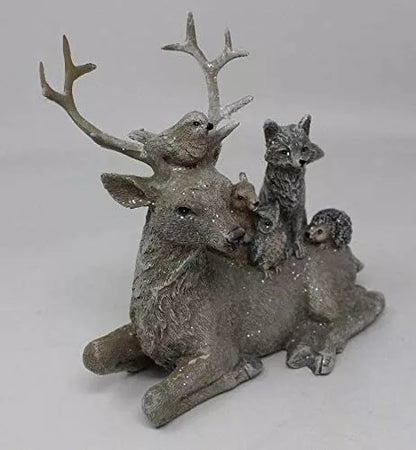 Stag Fox Owl Squirrel Hedgehog Robin Woodland Animals Figurine Ornament 16cm Tal