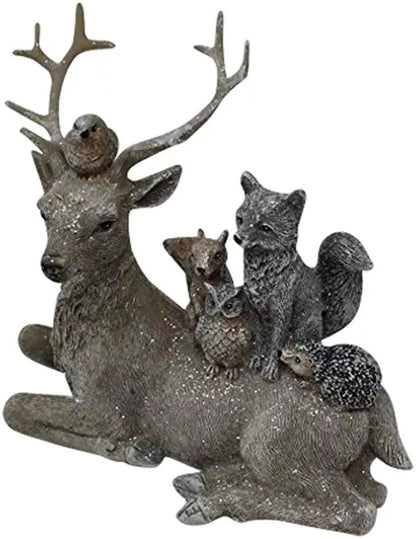 Stag Fox Owl Squirrel Hedgehog Robin Woodland Animals Figurine Ornament 16cm Tal