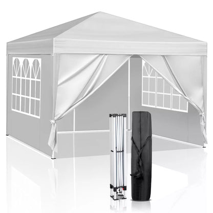 3x3M Heavy Duty Gazebo Marquee Pop-up Waterproof Garden Party Tent 4 WallSides