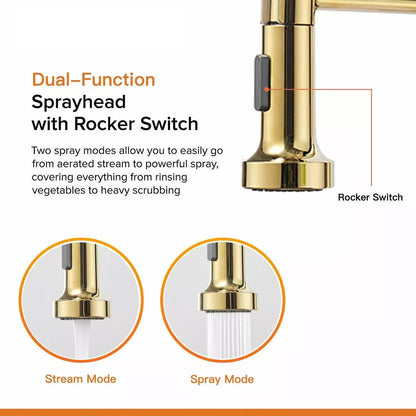 Modern Kitchen Tap Monobloc Single Lever Sink Mixer Tap with Pull Out Hose Spray
