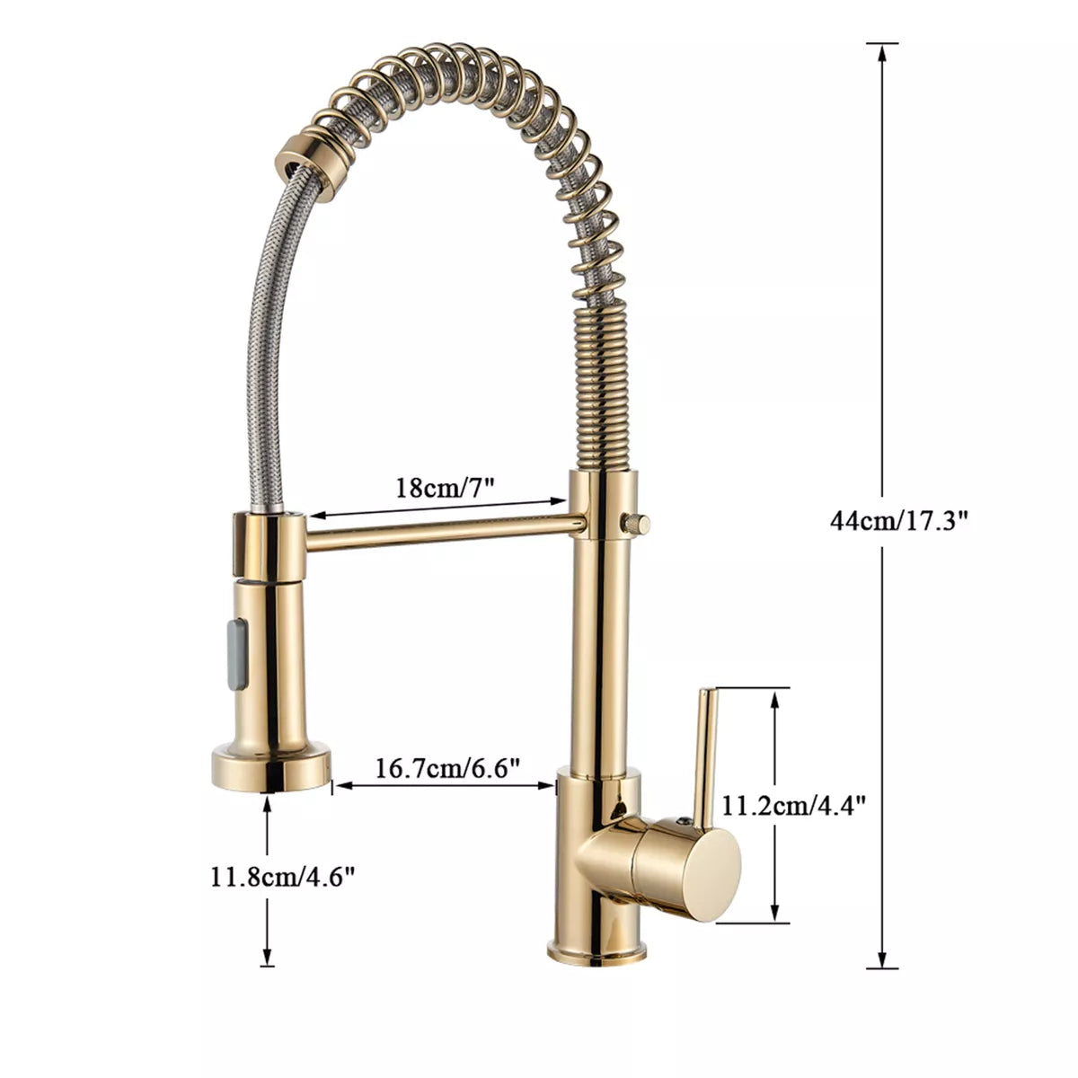 Modern Kitchen Tap Monobloc Single Lever Sink Mixer Tap with Pull Out Hose Spray