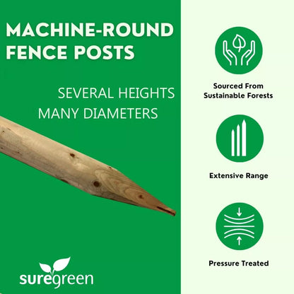 Round Fence Posts | 10 Packs | Multiple Sizes