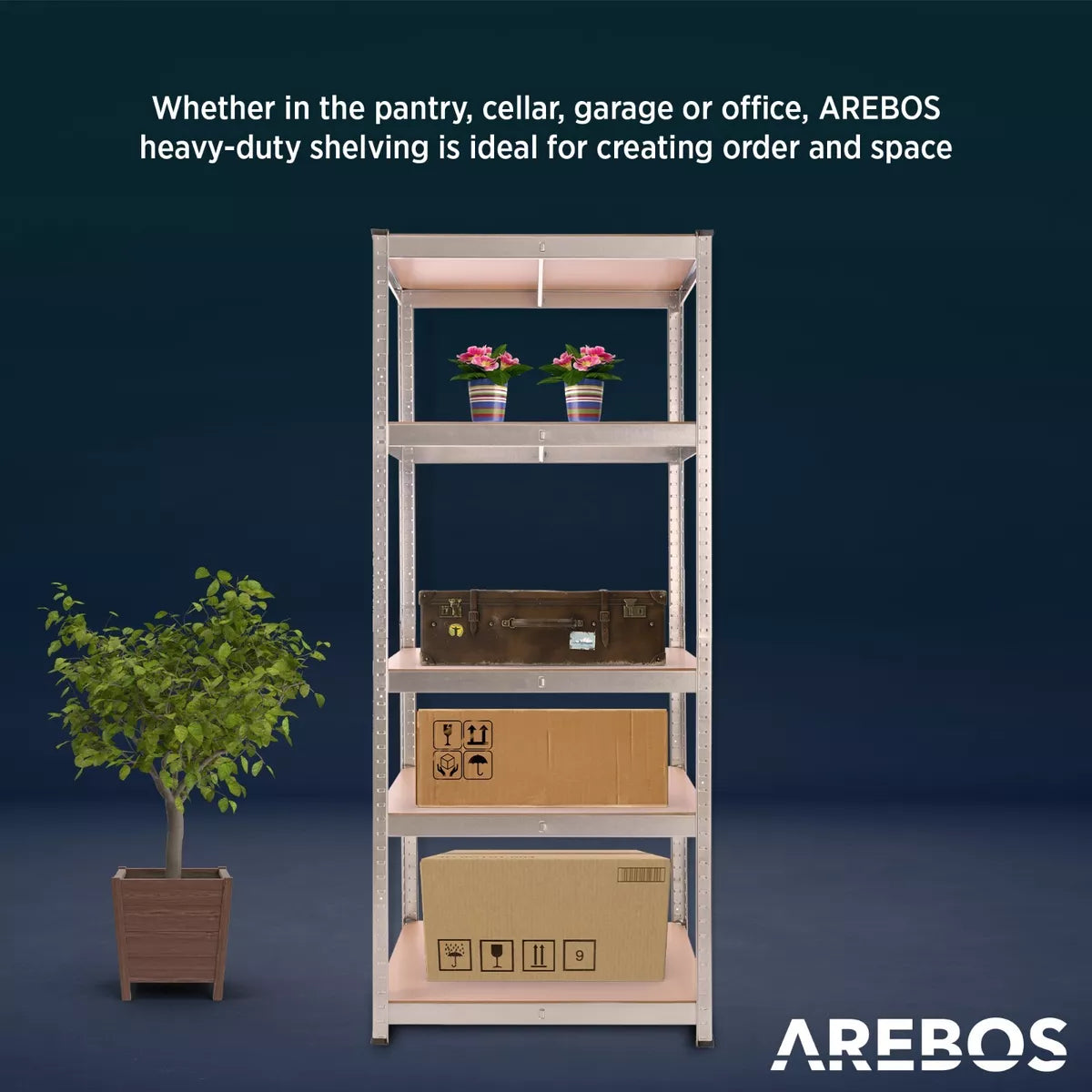 Heavy Duty Shelving Cellar Shelving Boltless Shelving 180x75x45cm