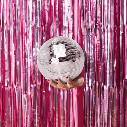Mirror Disco Ball Silver Hanging Glitter Ball For DJ Dance Party Parties 3 SIZES