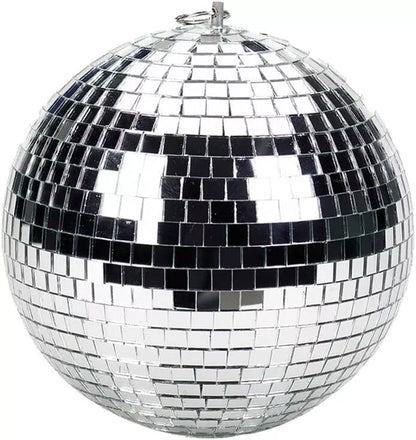 Mirror Disco Ball Silver Hanging Glitter Ball For DJ Dance Party Parties 3 SIZES