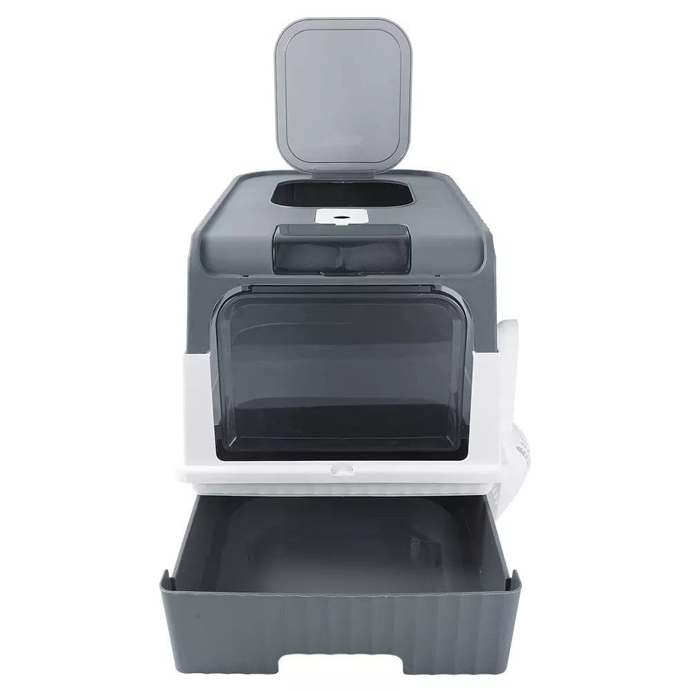 Large Cat Litter Box Self Cleaning Pan Drawer Anti-Splashing Cat Potty Tray