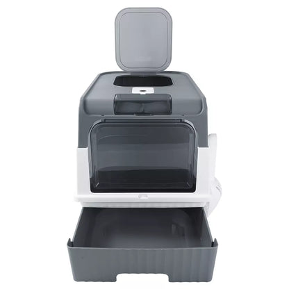 Large Cat Litter Box Self Cleaning Pan Drawer Anti-Splashing Cat Potty Tray
