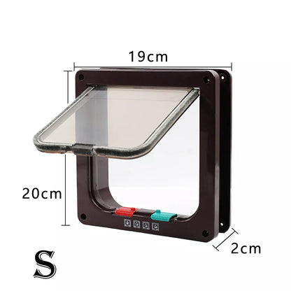 4 way Pet Door Locking Large Extra Large Dog Cat Flap Magnetic Door Frame