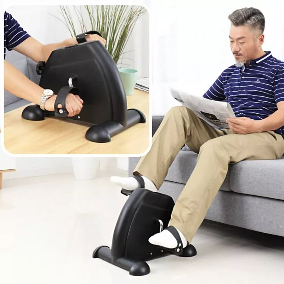 Portable Mini Pedal Exercise Bike Arm Leg Foot Resistance Cycle Pedal Exerciser
