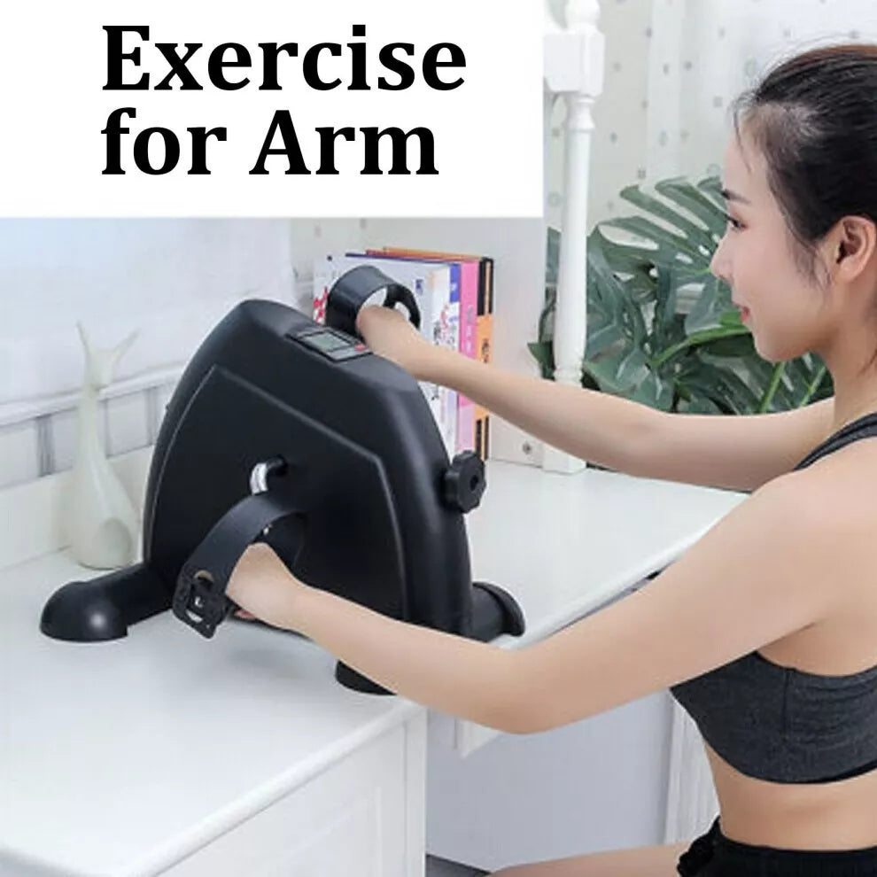 Portable Mini Pedal Exercise Bike Arm Leg Foot Resistance Cycle Pedal Exerciser