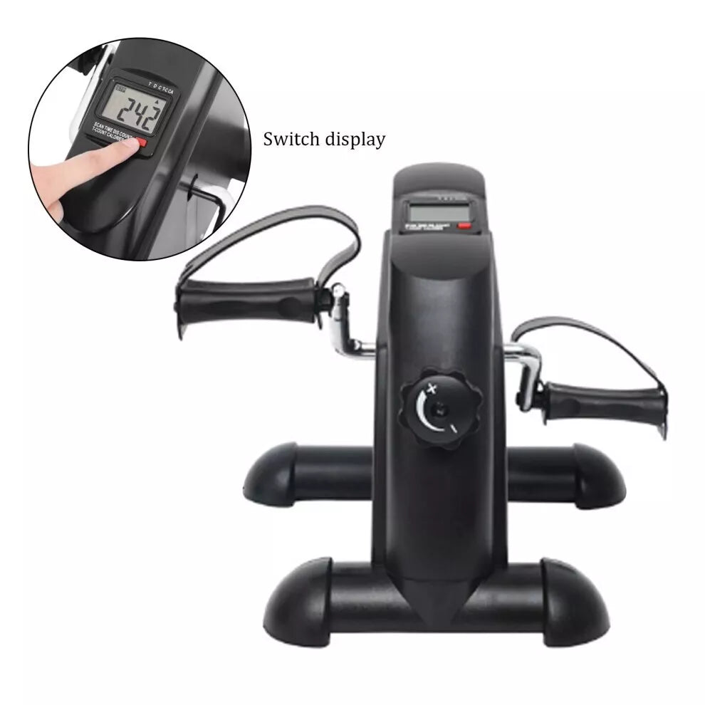 Portable Mini Pedal Exercise Bike Arm Leg Foot Resistance Cycle Pedal Exerciser