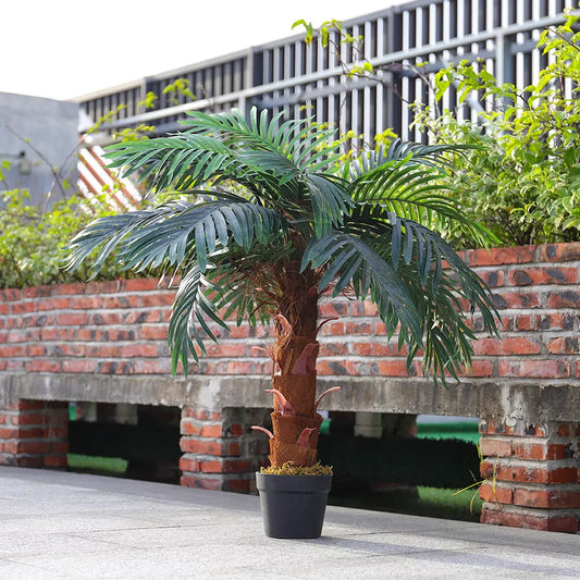 Realistic Large 100cm Palm Tree Artificial Fake Potted Plant Home Office Outdoor