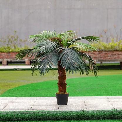 Realistic Large 100cm Palm Tree Artificial Fake Potted Plant Home Office Outdoor