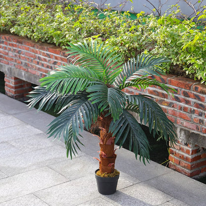 Realistic Large 100cm Palm Tree Artificial Fake Potted Plant Home Office Outdoor