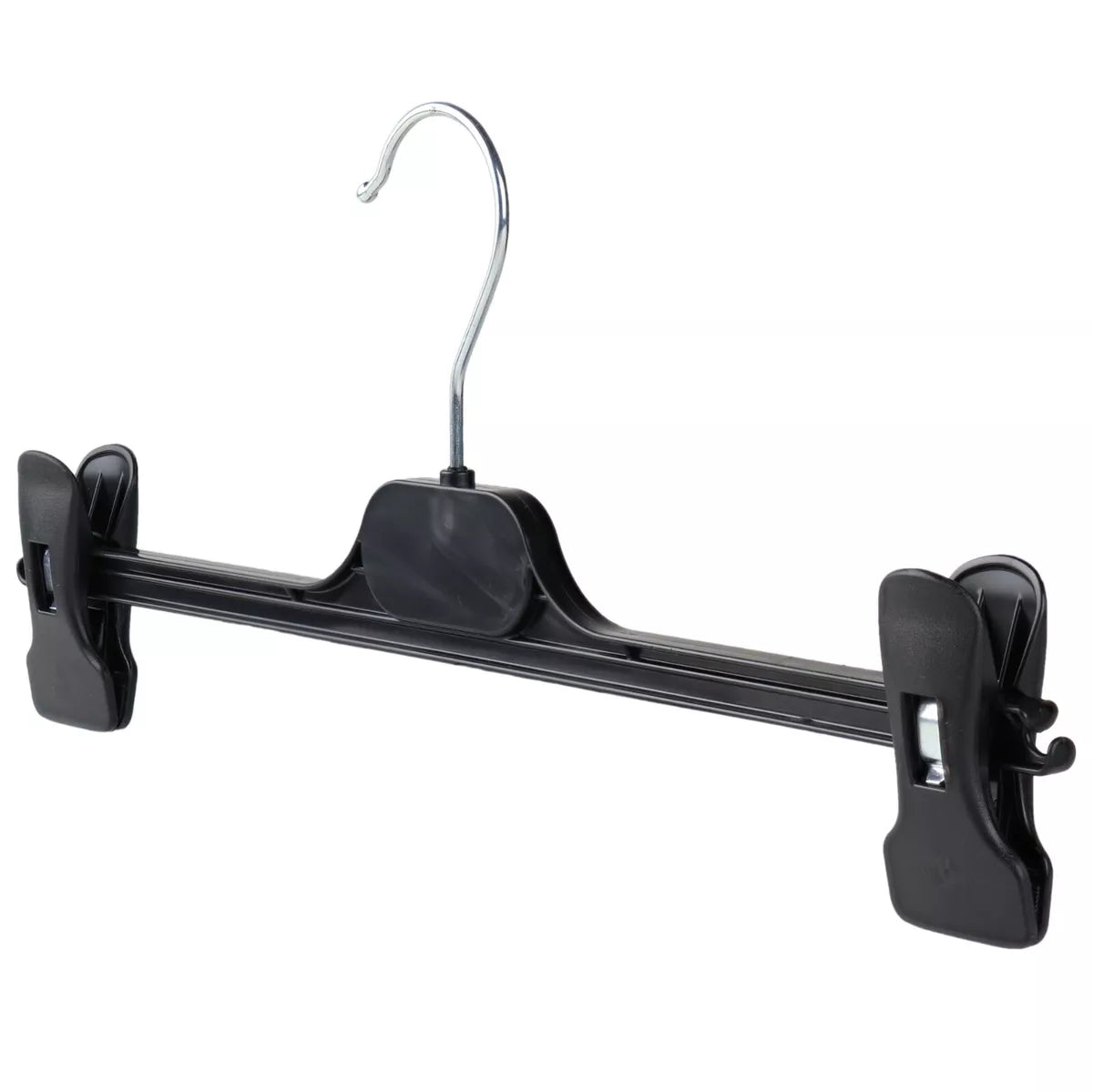 Black Plastic Clip Hangers for Trousers Skirts Coat Clothes