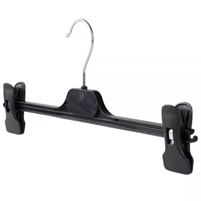 Black Plastic Clip Hangers for Trousers Skirts Coat Clothes