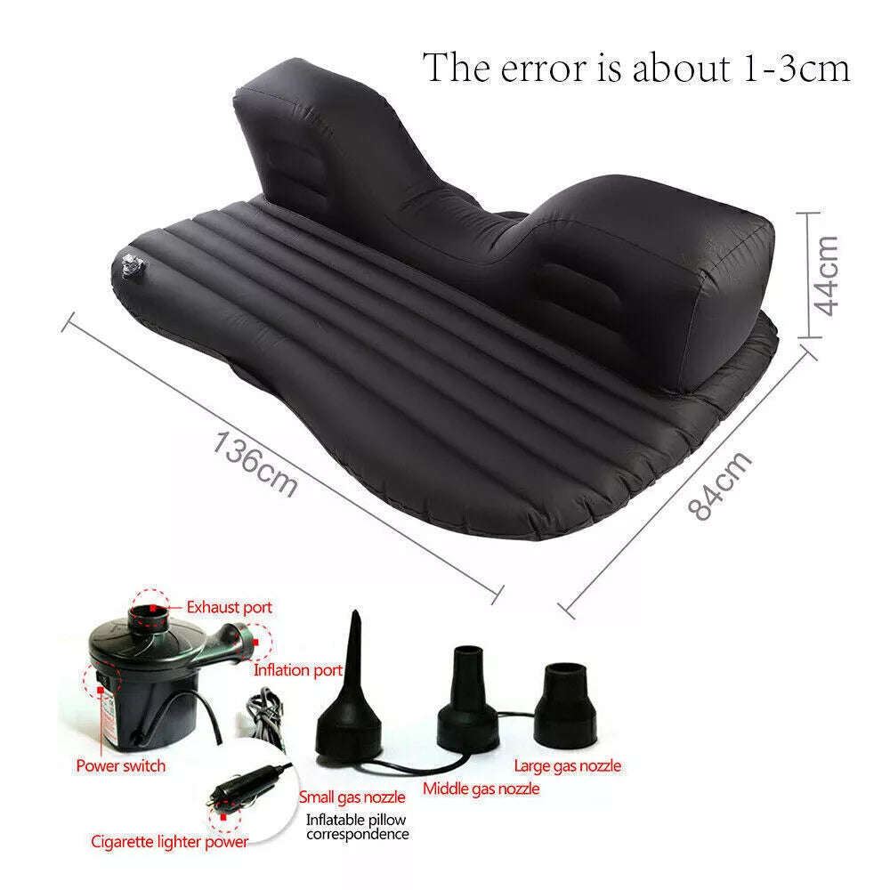 Inflatable Car Air Bed Back Rear Seat Rest Foldable Mattress Travel Camping UK