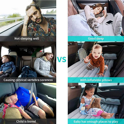 Inflatable Car Air Bed Back Rear Seat Rest Foldable Mattress Travel Camping UK
