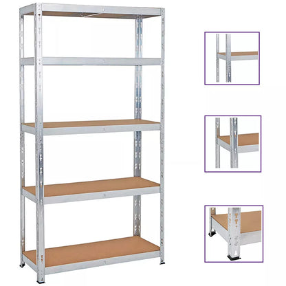 High Quality 5 Tier Racking Shelf Heavy Duty 180x90x40cm Garage Shelving Storage Shelves Unit