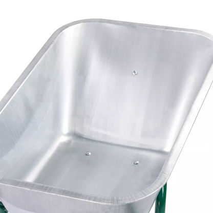 85L HEAVY DUTY WHEELBARROW GALVANISED METAL BUILDERS GARDEN PNEUMATIC 160KG
