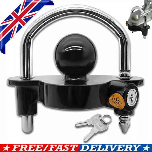 High Security Hitch Lock Caravan Trailer Hitch Coupling Tow Ball Lock Universal