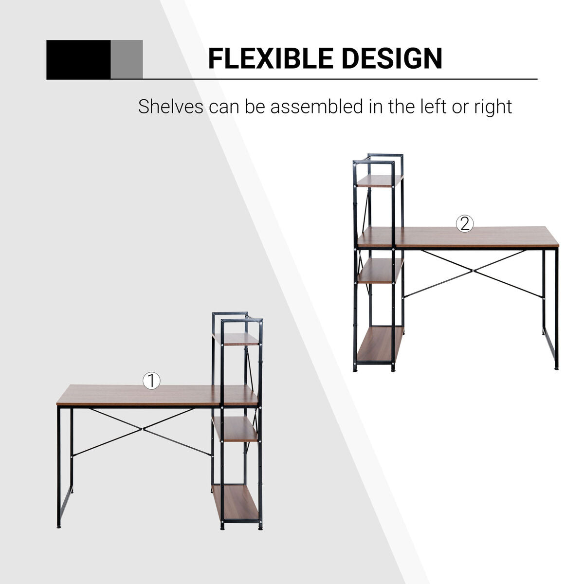 Desk With BookShelf Royallcart