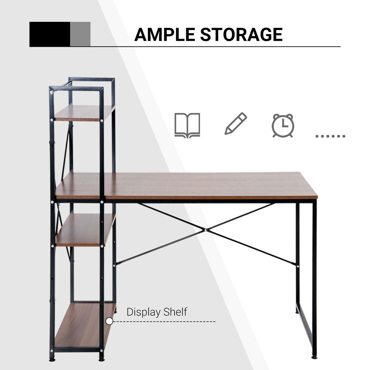 Desk With BookShelf Royallcart