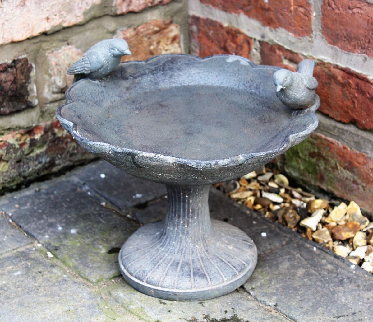 BIRD BATH BOWL OUTDOOR ORNAMENTAL TRADITIONAL  GARDEN WATER WEATHERPROOF Royalcart