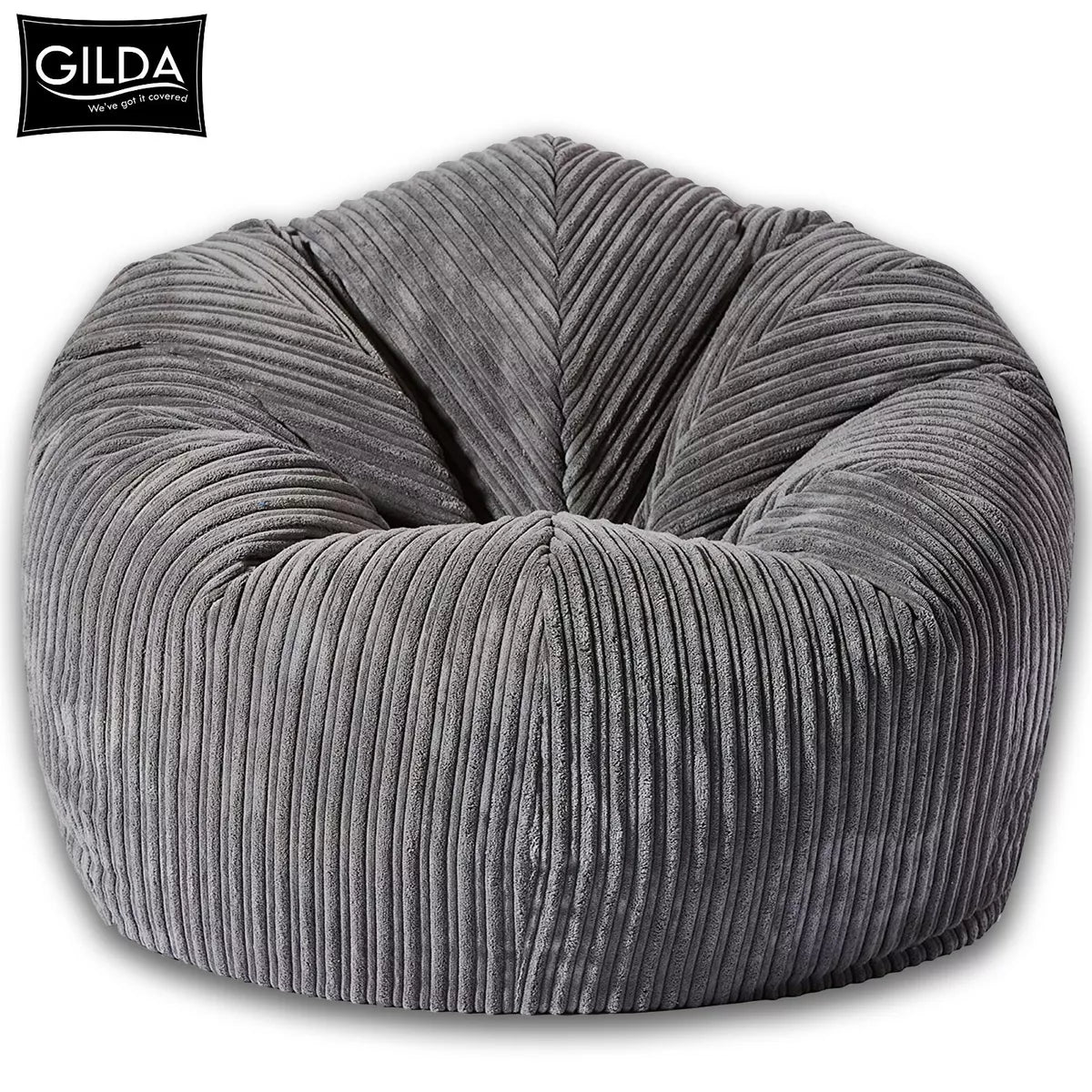 JUMBO CORDUROY GIANT Bean Bag Chair GILDA Adult Gaming Beanbag Seat lounge Royalcart
