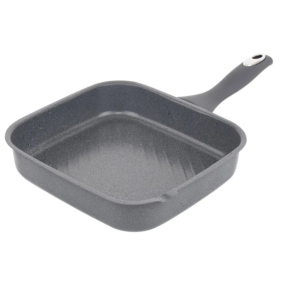 Forged 9 Pcs Grey Marble Carbon Steel Cookware Set Non Stick Pan Saucepan Pots Royalcart