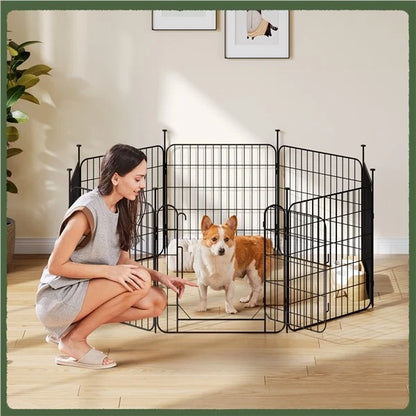 60 cm Tall Dog Playpen Panels, Foldable 8 Panels Puppy Fence for Small Dogs