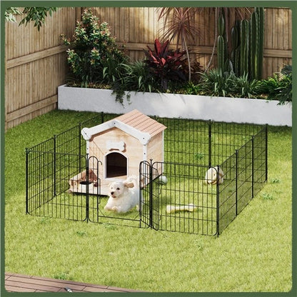 60 cm Tall Dog Playpen Panels, Foldable 8 Panels Puppy Fence for Small Dogs