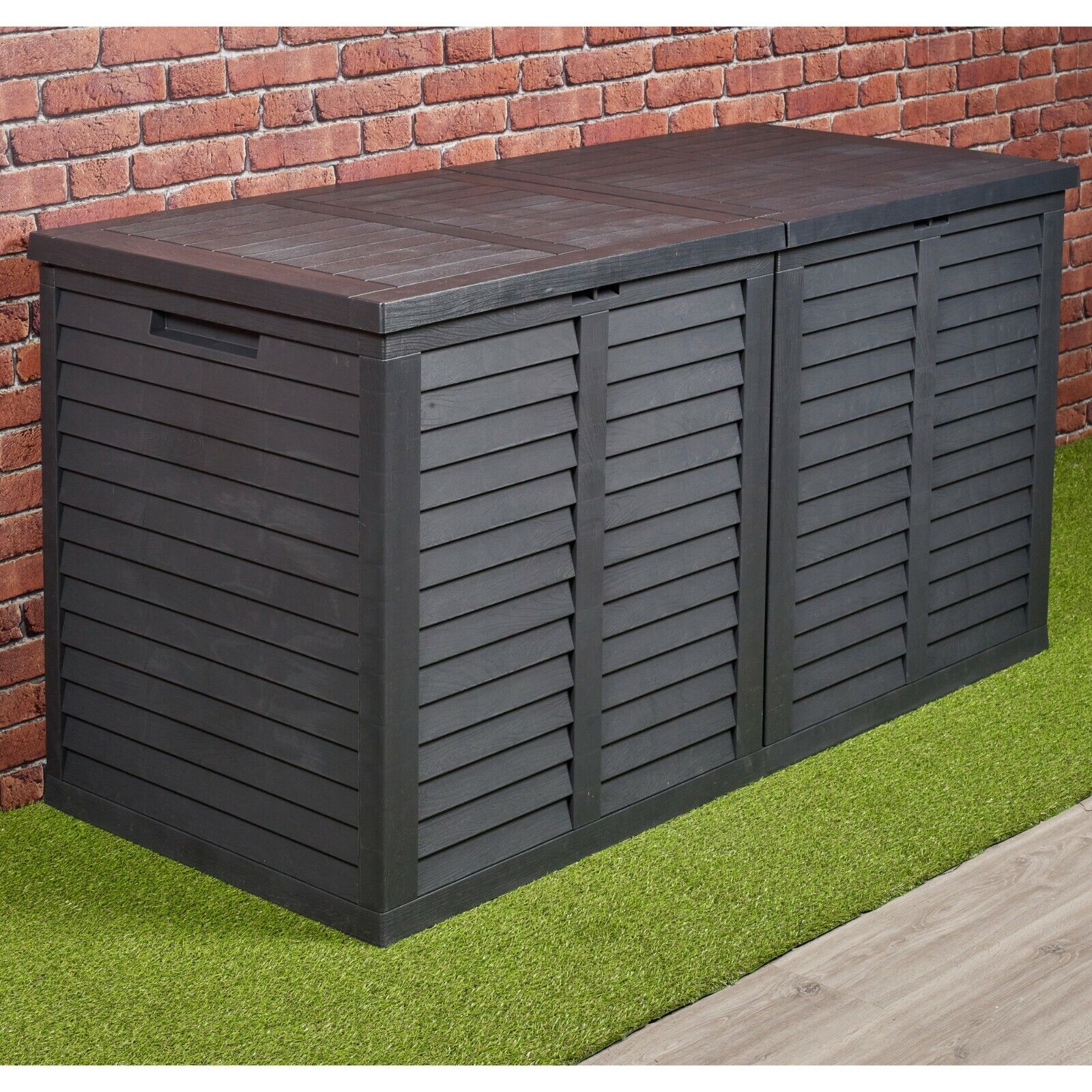 Large 750L Garden Storage Outdoor Box Plastic Utility Chest Unit Box Waterproof Royalcart