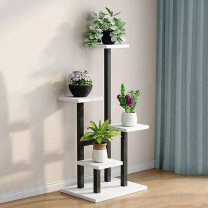 4 Tier Metal Plant Stand Indoor Outdoor Garden Flower Pot Shelf Display Rack UK