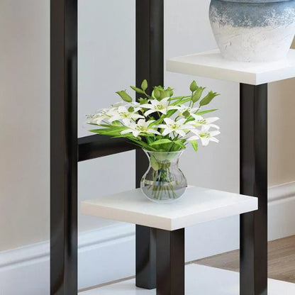 4 Tier Metal Plant Stand Indoor Outdoor Garden Flower Pot Shelf Display Rack UK