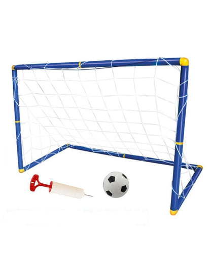 2 x Kids Football Soccer Goals Ball Pump Portable Posts Nets Indoor Outdoor Set Royalcart